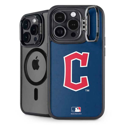 MLB Cleveland Guardians - Solid Distressed iPhone 14 Pro Kickstand Case